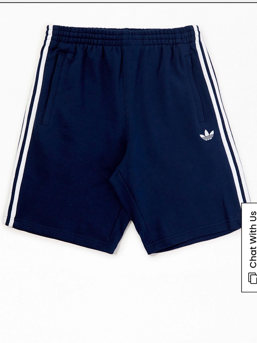 Navy 3-Stripes Oversized Sweat Shorts